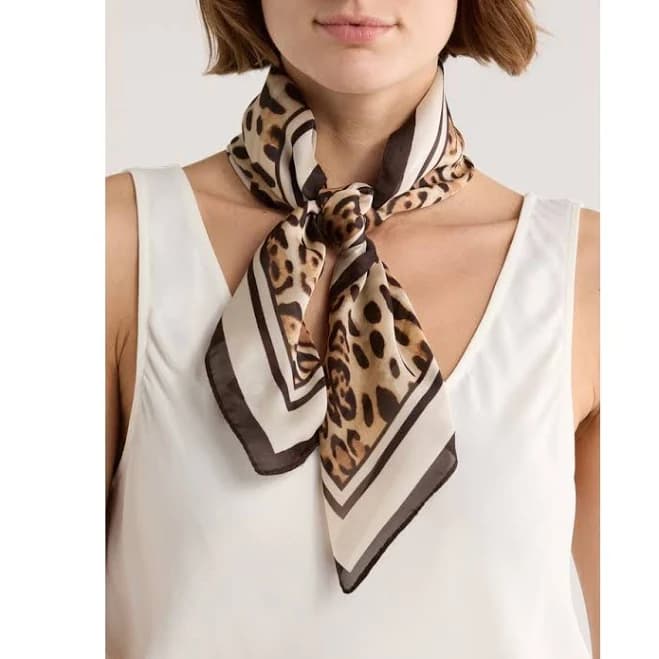 Vince Camuto Women's Leopard Print Square Scarf
