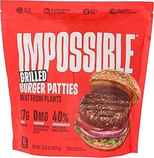 Impossible, Burger Patties Grilled, 21.06 Ounce