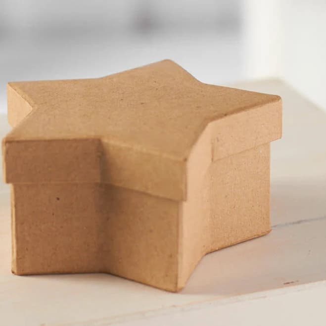 Small Star Paper Mache Box