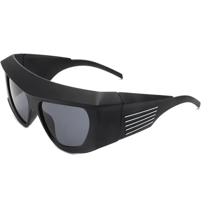Thalia Oversized Chunky Square Wrap Around Sunglasses