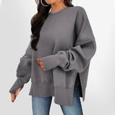 Women Sweatshirt Sweat Shirts Women Long Sleeve Pullover Sweatshirt Grey Crewneck for Women'S Winter Clothes Cute Sweatshirt - Walmart.com