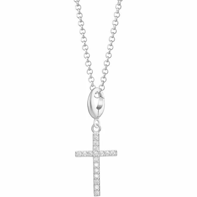 Crystal Cross Charm Necklace