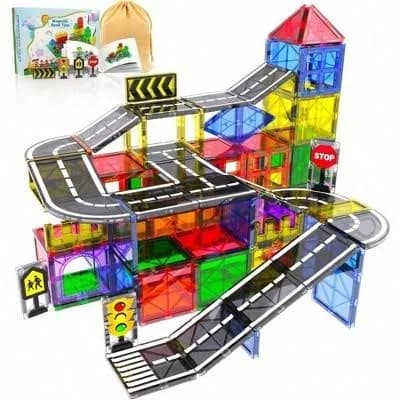 Magnetic Tiles Road Set Building Blocks Christmas Gift