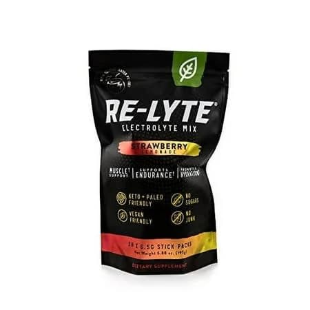 Redmond Re-Lyte Electrolyte Drink Mix (Strawberry Lemonade) 30 Stick Packs