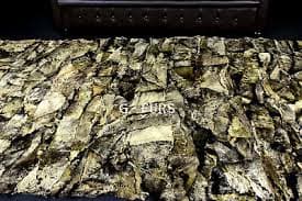 Luxury Real Golden Brown Shearling Sheepskin Fur Throw - Rug - Carpet | eBay