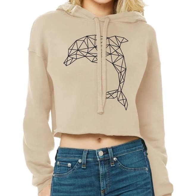 Artistshot Geometric Cropped Hoodie