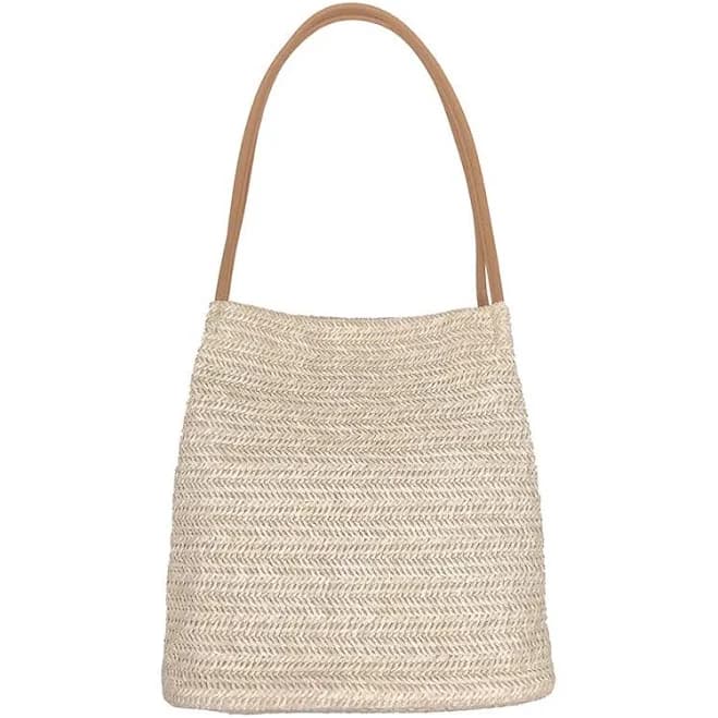 Aphoraeny Women's Straw Beach Bag with Buckets
