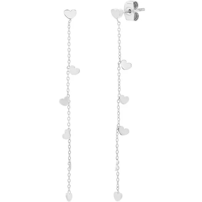 Gold Heart Charm Earrings
