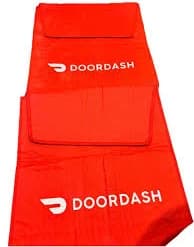 DoorDash Red Food Delivery Foldable Insulated 19X19 Bags with Handles. Set of 2