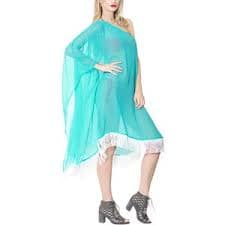 HAPPY BAY Women's Summer Vacation Beachwear Swim Suit Beach Dress Loose Flowy Swimwear Bathing Suit Cover Ups for Women 1X-2X Green Solid : Target