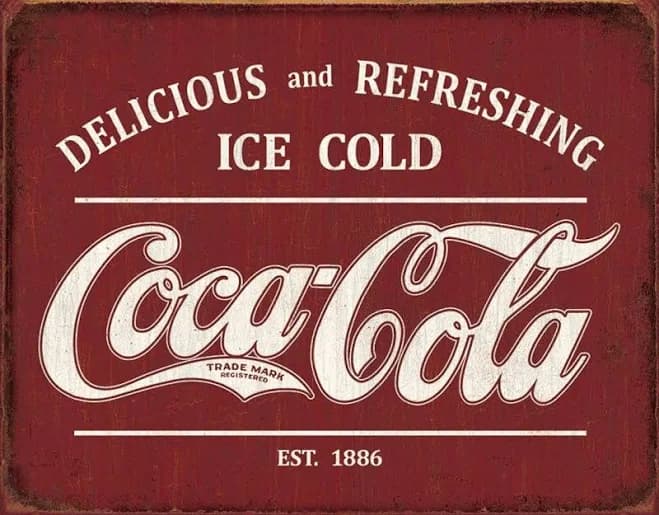 Desperate Enterprises Coca Cola Tin Sign