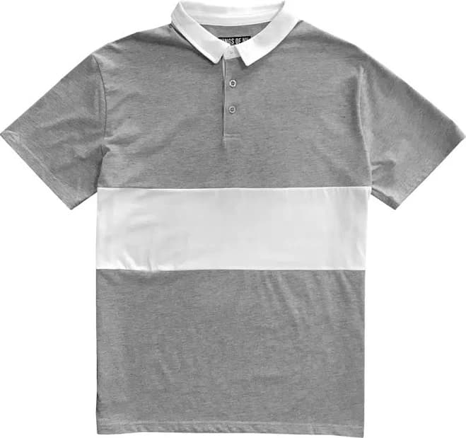 Men's Classic Striped Short Sleeve Polo Shirt