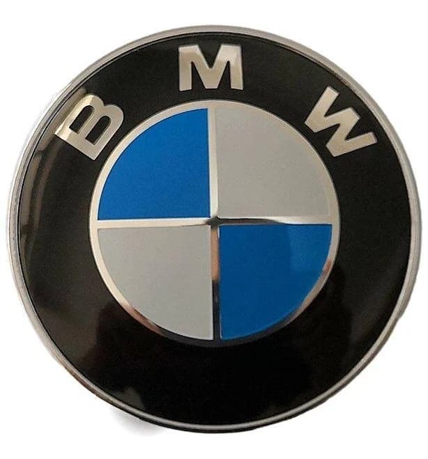 BMW Blue White 78mm Rear Emblem - Custom Car Badge for BMW Models, High-Quality Replacement Emblem for BMW Vehicles