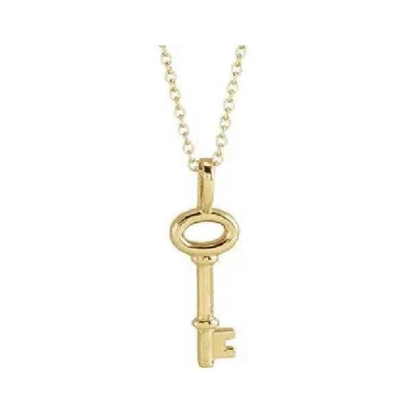 14K Gold Little Key Necklace