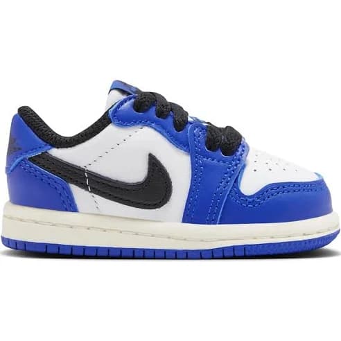 Jordan Kids - 1 Retro Low sneakers - kids - Fabric/Calf Leather/Rubber - 5C - White