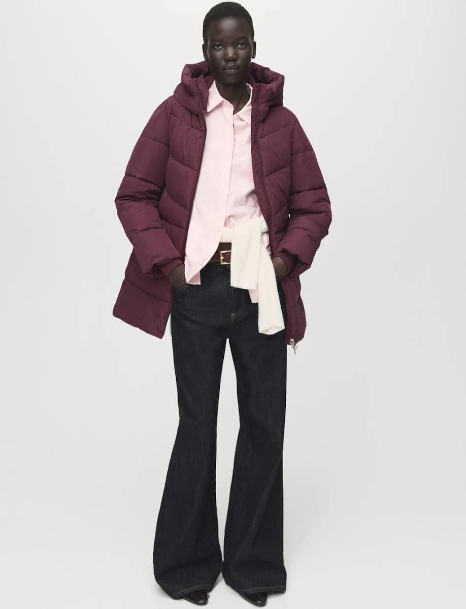 Woman MANGO Hood puffer Coat