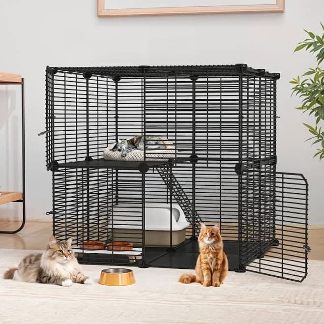 Uforic 2-Tier 28" Cat Cage & Playpen