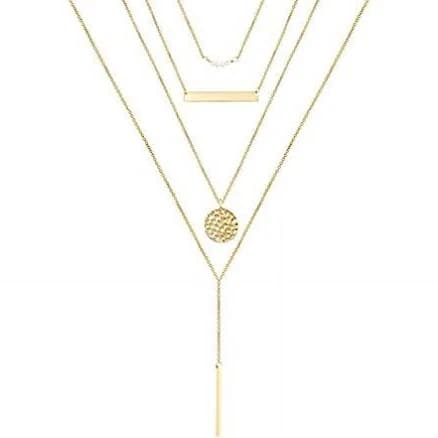 14K Gold Plated Adjustable Y Pendant Necklace