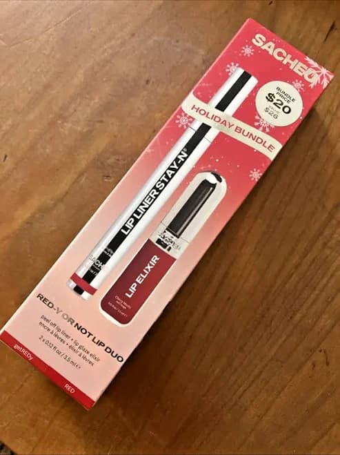 SACHEU Red-Y or Not Holiday Lip Duo Gift Set