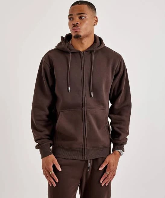 DH Essentials Men's Basic Full-Zip Fleece Hoodie