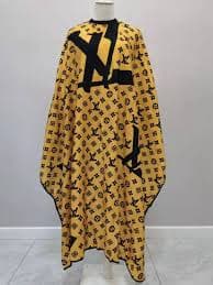 LV Barber and Hair Stylist Cape Black and Yellow - Walmart.com