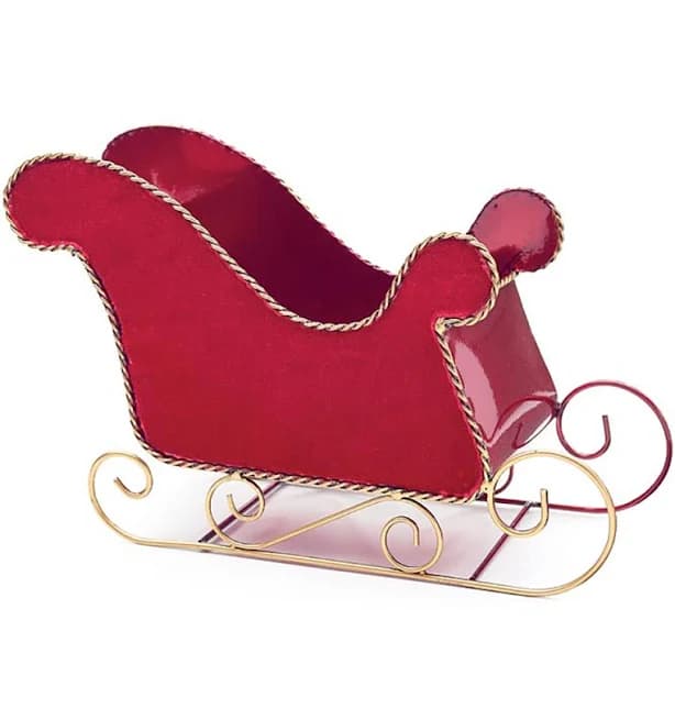 Annalee Dolls Red Velvet Sleigh Decoration Doll