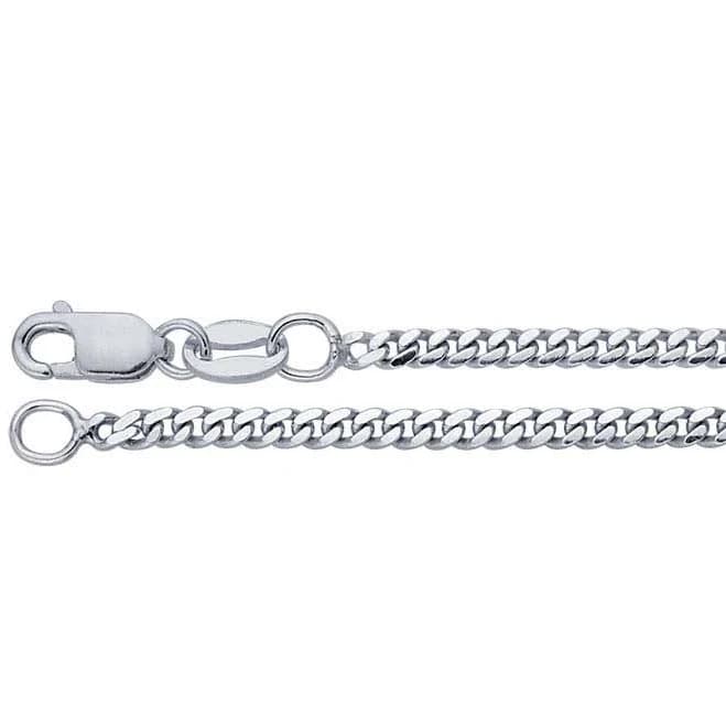 Sterling Silver Beveled Miami Cuban Chain