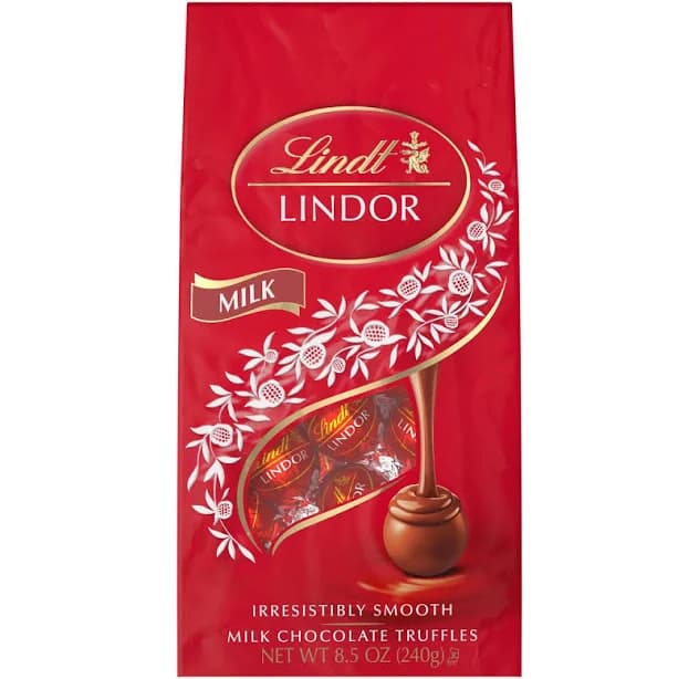 Lindt Milk Chocolate LINDOR Truffles 20-pc Bag (8.5 oz)