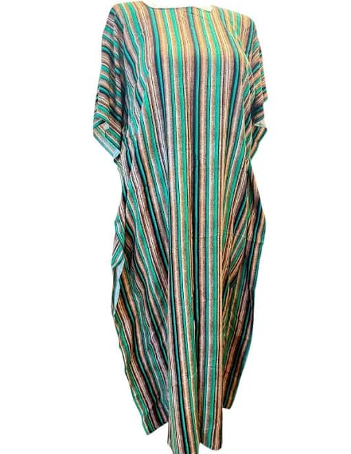 African Print Cotton Maxi Kaftan