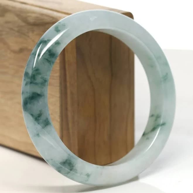 Baikalla Natural Jadeite Jade Bangle Bracelet (58.2 mm) #T841