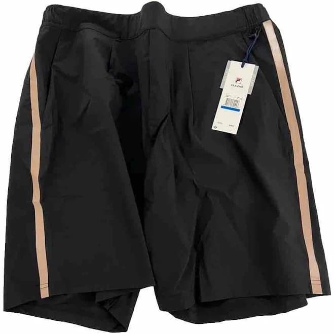 Fila Tennis Shorts Men’s Xl Black With Gold Stripe
