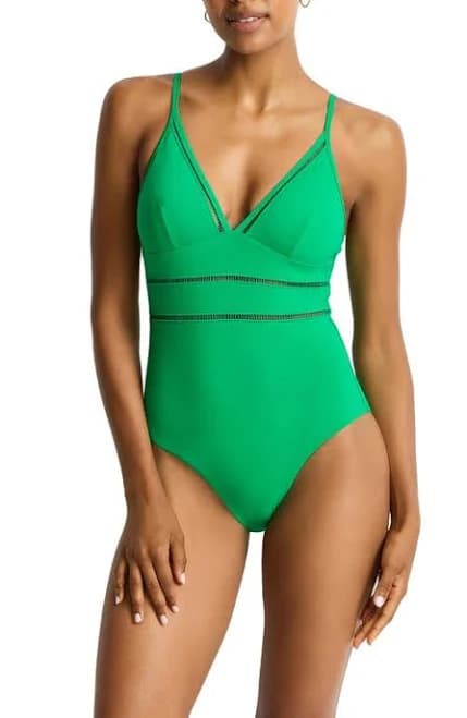 Sea Level Essenitals Edit Cross Back One-Piece Swimsuit