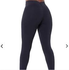 Good American Bonded Waist Black Leggings | Mercari