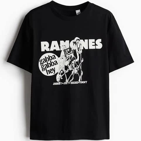 H&M Ladies Ramones Printed T-Shirt
