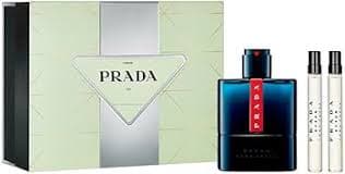 Amazon.com: Prada Luna Rossa Ocean Eau de Toilette Set de regalo de 2 piezas (Eau de Toilette en espray 3.4 fl oz + 2 Eau de Toilette en espray de 0.34 fl