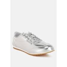 Rag & Co Womens Astylos Metallic Faux Leather Sneakers 5 : Target