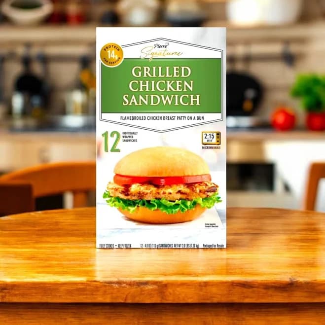 Pierre Signatures Grilled Chicken Sandwich , 12 Count 1 Pack- Easy Lunches