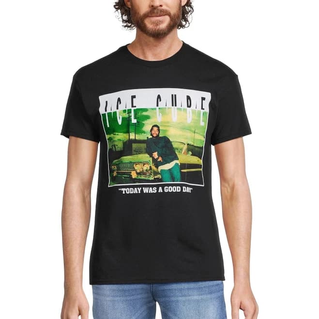 Ice Cube Men's & Big Men's Today Was A Good Day Graphic Tee Shirt