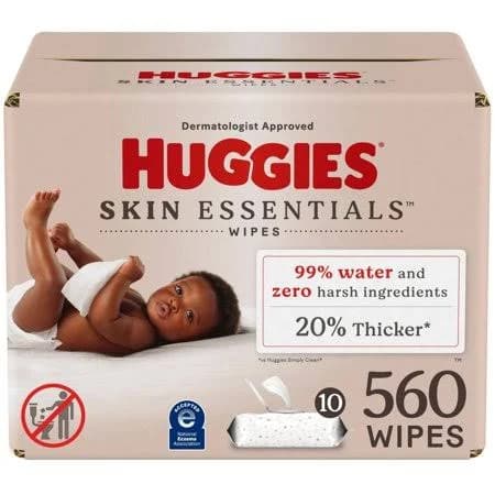 Skin Essentials Baby Wipes 560ct/10pk