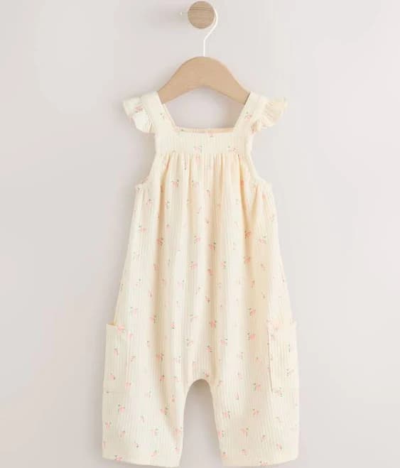 Next Baby Floral Long Leg Jersey Romper