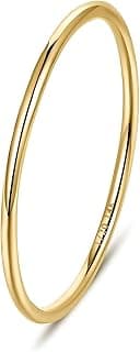 1mm 14K Gold Filled Rings for Women Girls Thin Gold Ring Dainty Cute Stacking Stackable Thumb Pinky Band Non Tarnish Comfort Fit Size 4 to 11 1PC/2PCS/3PCS