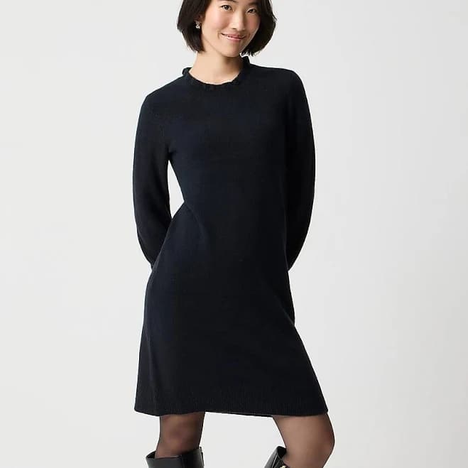 J.Crew Women's Ruffleneck Sweater-Dress
