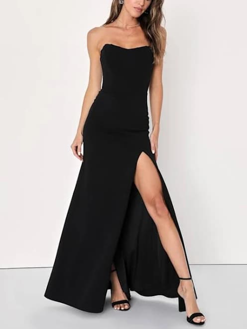 Lulus Strapless Bustier Maxi Dress