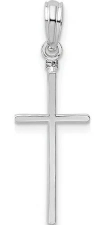 De-Ani Sterling Silver Polished Thin Latin Cross Pendant