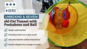 Amazon.com: zhl Cat Tube and Cube - Cat Tunnel Popup Kitten Indoor Outdoor Toys - Collapsible 3 Way/1 Way - Blue : Pet Supplies