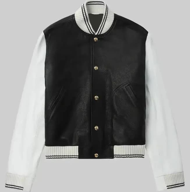 NYC Leather Varsity Jacket