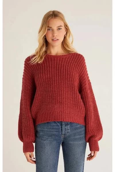 Rust Chunky Knit Sweater L