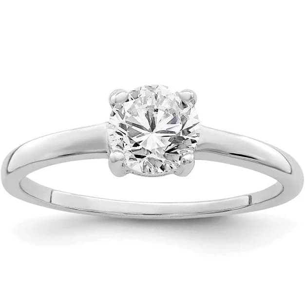 Goldia Women's Sterling Silver CZ Solitaire Ring