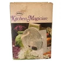 Popeil's 1970's Kitchen Magician Food Cutter Slicer In Box