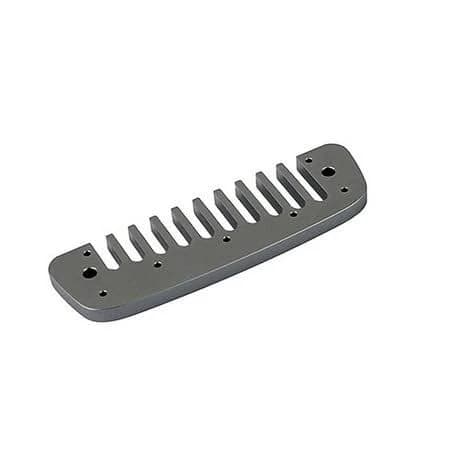 Practical Metal Harmonica Comb 10 Holes Diatonic Harmonica Comb Harp Accessories for Stage Performances Enduring, Gray